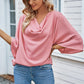Manushi | Women's Short Sleeve Draped Blouse - Comfortable & Trendy