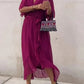 Monica - chiffon dress with V-neck, elegant and stylish