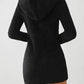 Iris - Winter dress with hood and zipper