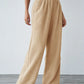 Deby - Casual plain fleece pants