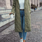 Elvia - Long sleeve quilted down jacket with a hood