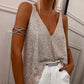 Sparkling Women's Sequin Top with Spaghetti Straps – Liora