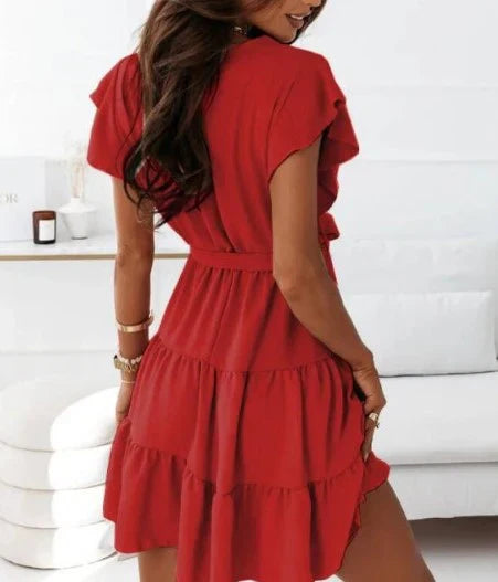 Aveline - A-line dress with short sleeves