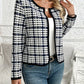 Holly - Open Front Houndstooth Jacket