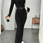 Mabel - Two-piece set with knitted long sleeve top and pants