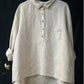 Helena | - Women's casual loose lapel long sleeve blouse