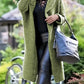 Melinda - Plain hooded cardigan with button closure