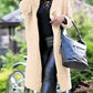 Melinda - Plain hooded cardigan with button closure