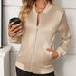 Helena - Women's Solid Color Zip Up Jacket