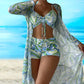 Alma - 3-piece bikini set with floral pattern