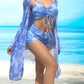 Alma - 3-piece bikini set with floral pattern