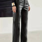 Gwendolyn - Leather straight leg