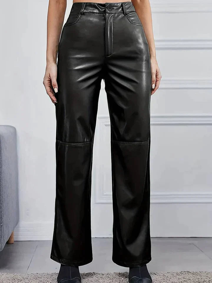 Gwendolyn - Leather straight leg