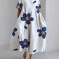 Julie – Casual loose floral dress with round neck for women in spring and summer