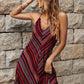 Adele - Striped Spaghetti Strap Dress