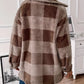 Linda - Soft coat with checked pattern and button closure at the front