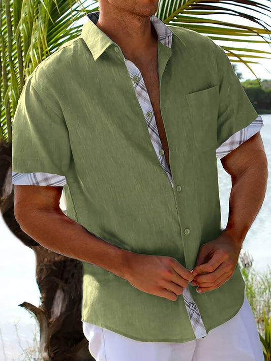 Brandon – Stylish traditional shirt with plaid graphic print