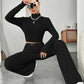Mabel - Two-piece set with knitted long sleeve top and pants