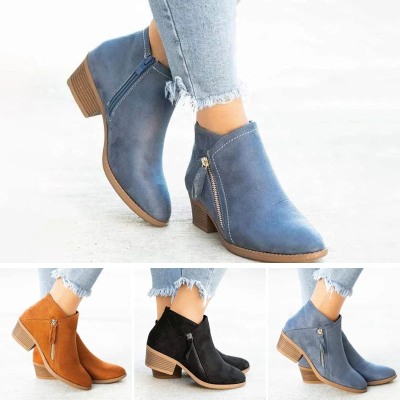 Orthopedic Leather Ankle Boots for Women