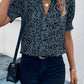 Freya – Casual short-sleeve printed blouse for spring