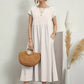 Lily – casual short-sleeve summer dress with round neckline and waist