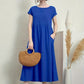 Lily – casual short-sleeve summer dress with round neckline and waist