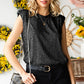 Zoya | Women's Sequin Capped Sleeve Tank Top - Stylish & Shiny