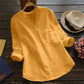 Casual loose linen-cotton shirt