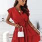 Aveline - A-line dress with short sleeves