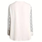 Samantha – Elegant long-sleeve top with pleated neckline