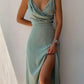 FLOUNY - Maxi Dress with Tropical Pattern