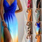FLOUNY - Maxi Dress with Tropical Pattern