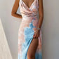 FLOUNY - Maxi Dress with Tropical Pattern