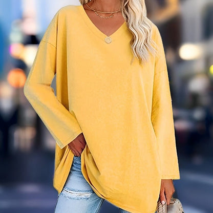 Women's Summer Sweater with V-Neck - Lucinda
