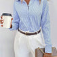Women's Blouse with Spring Stripes – Larissa, Spring 2025 Edition