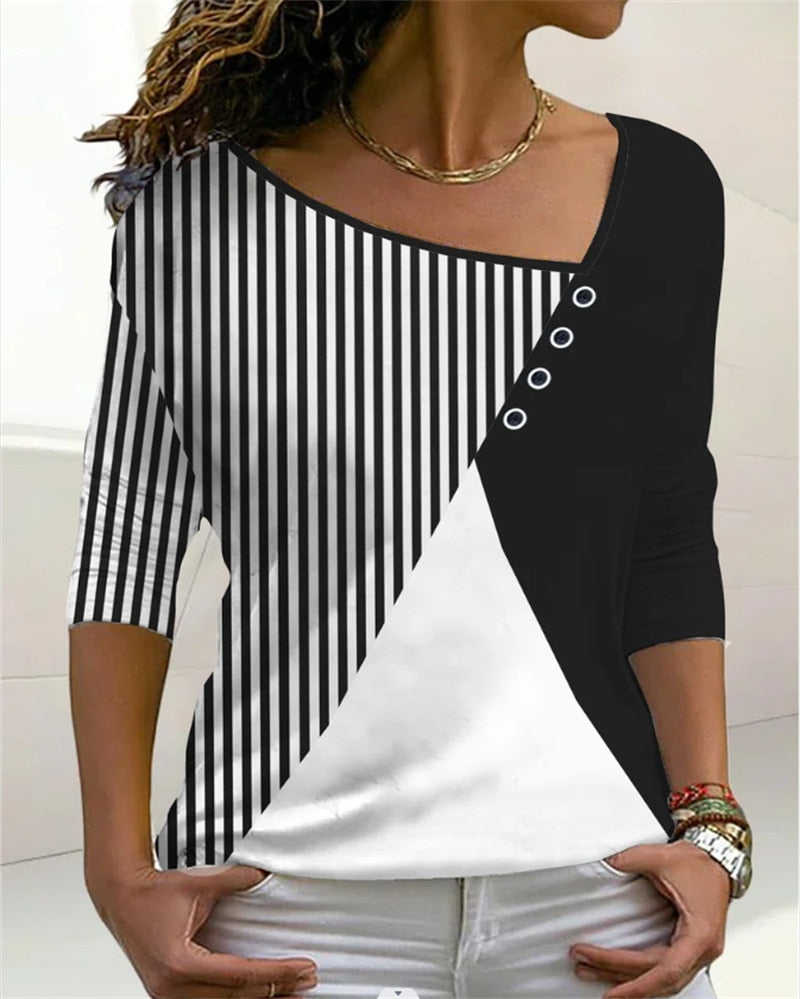 V-Neck T-Shirt for Women - Summer 2025 Collection by MirtesShirt