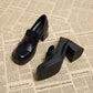 Anita - Chunky leather shoes