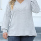 Long Sleeve Ripped T-Shirt Top in Plus Size for Summer 2025