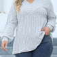 Long Sleeve Ripped T-Shirt Top in Plus Size for Summer 2025