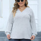 Long Sleeve Ripped T-Shirt Top in Plus Size for Summer 2025