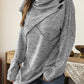 Asymmetric Summer Shirt with Waterfall Collar - Liora