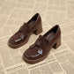Anita - Chunky leather shoes