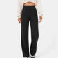 High Waisted Elastic Casual Pants - Sophia