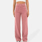 Women's High Waist Straight Leg Elastic Casual Pants
