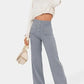 Women's High Waist Straight Leg Elastic Casual Pants