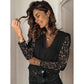 Elena | Women's lace - V-neck blouse