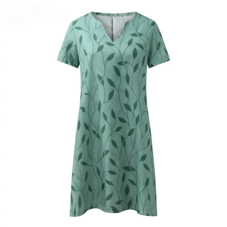 KAIRA | LEAF PRINT SHIFT DRESS