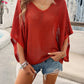 Ishika | Summer Hollow-Out Batwing Cover-Up Blouse - Trendy & Comfortable