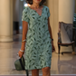 KAIRA | LEAF PRINT SHIFT DRESS