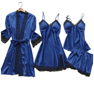 Luxurious Satin Nightgown Set - Aurora
